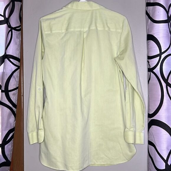 Coldwater Creek light green button front longer length blouse - Picture 5 of 7